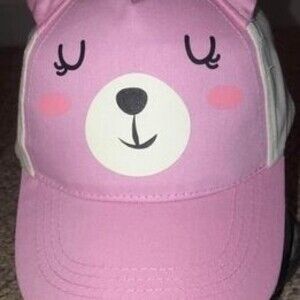Toddler Girl Pink Adjustable Critter Cap NEW NWT